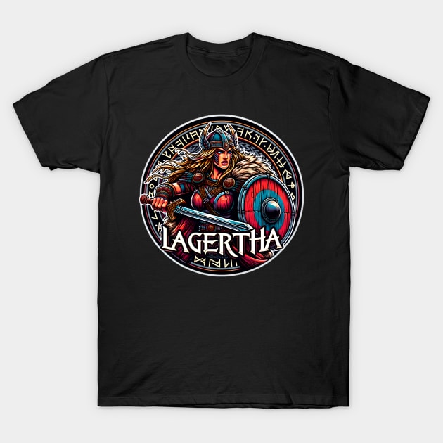 Lagertha the Fearless: Warrior Spirit of the Vikings T-Shirt by PuckDesign